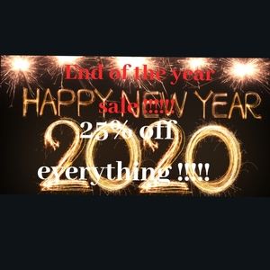 End of the year sale!!!!!!!!!! 25% off everything